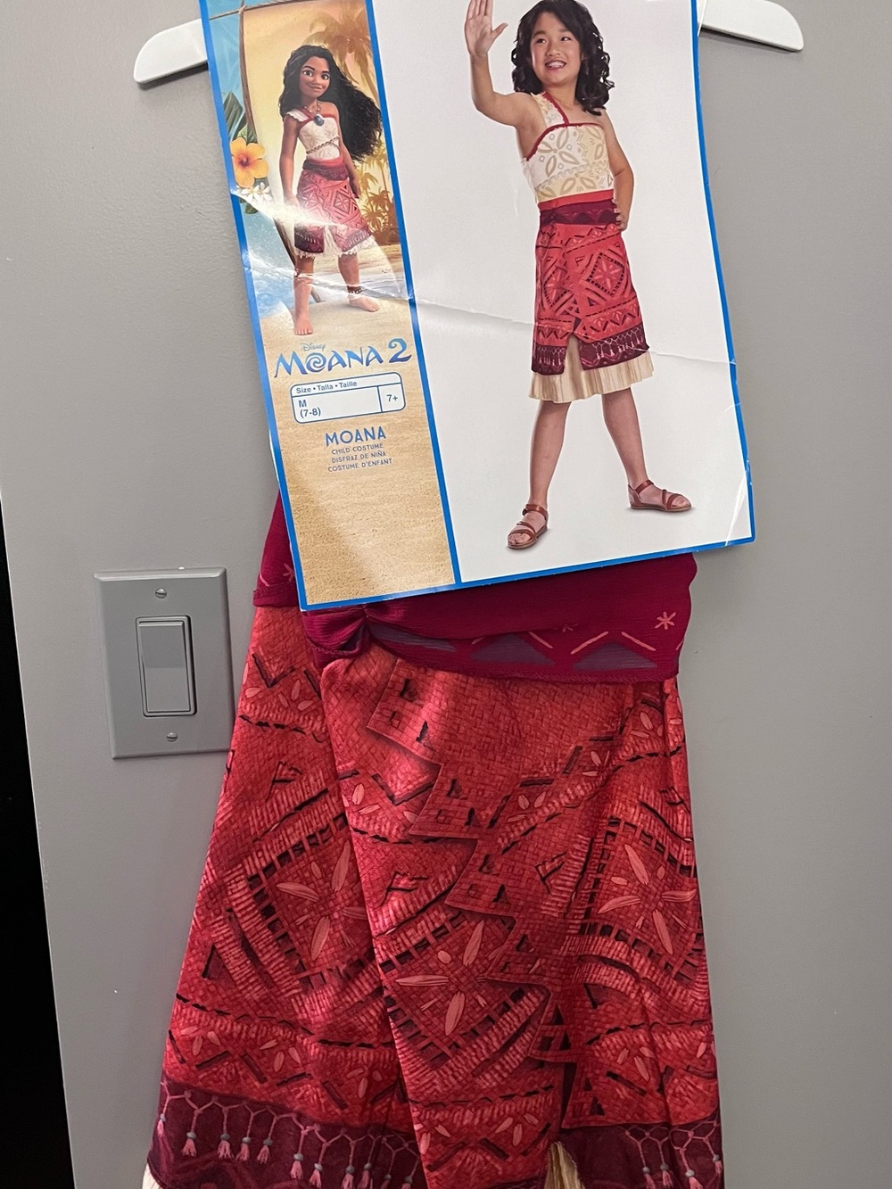 Disguise Moana-Inspired Girls Costume Skirt and Waistband - Red and Cream